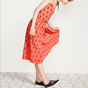 Madewell Pleated Silk Midi Skirt